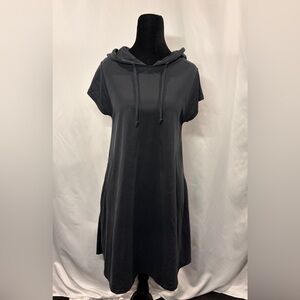 Elan Charcoal T-Shirt Dress w/ a Hood (NEVER WORN)